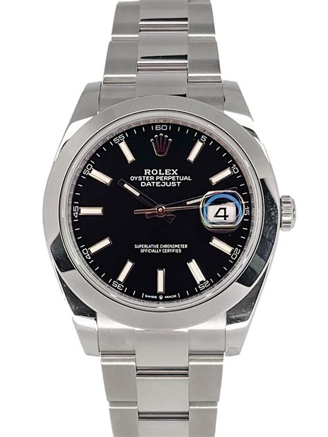 rolex oyster perpetual datejust mens black dial|rolex datejust 126300 price.